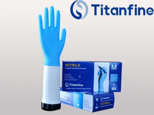 12英寸5.8g一次性实验室医用检查蓝色丁腈手套