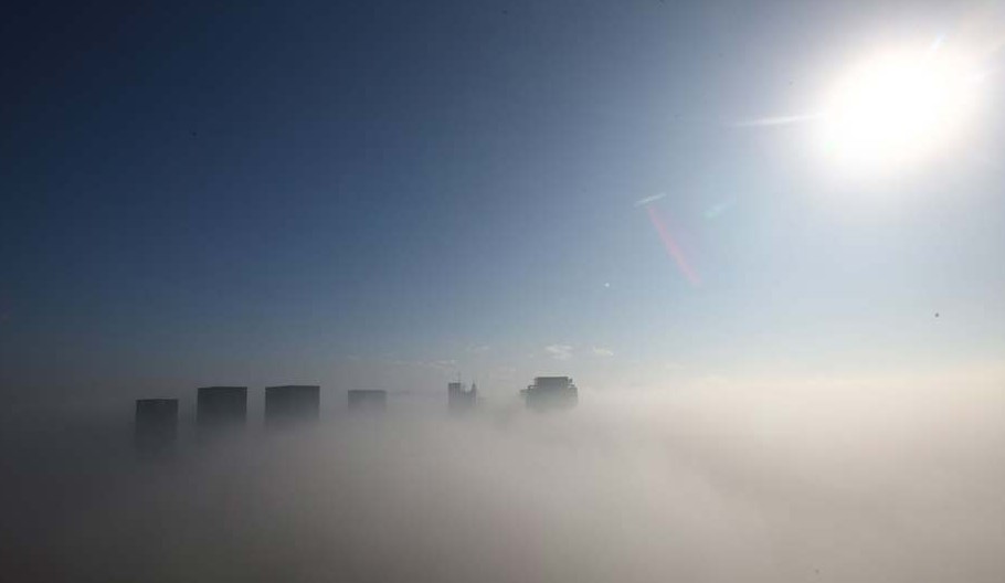 宁波受辐射降温影响现浓雾天气发布大雾橙色预警信号